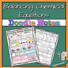 Load image into Gallery viewer, Balancing Chemical Equations Doodle Notes
