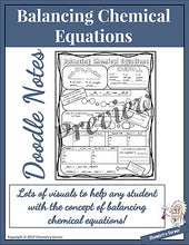 Load image into Gallery viewer, Balancing Chemical Equations Doodle Notes
