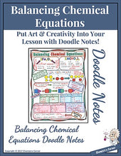 Load image into Gallery viewer, Balancing Chemical Equations Doodle Notes
