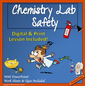 Chemistry Lab Safety Lesson: Digital & Print Lessons| Distance Learning