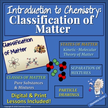 Chemistry: Classification of Matter- Print and Digital |Distance Learning