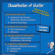 Load image into Gallery viewer, Chemistry: Classification of Matter- Print and Digital |Distance Learning
