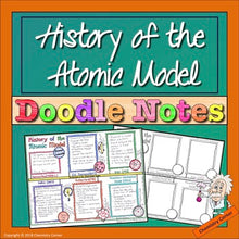 Load image into Gallery viewer, History of the Atomic Model Doodle Notes
