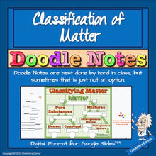 Load image into Gallery viewer, Classifying Matter Doodle Notes Print and Digital Distance Learning

