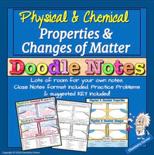 Load image into Gallery viewer, Physical and Chemical Properties and Changes of Matter Doodle Notes
