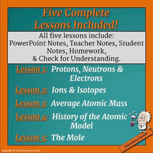 Load image into Gallery viewer, Atomic Structure Lessons Unit Bundle
