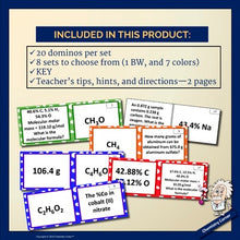 Load image into Gallery viewer, % Composition, Empirical &amp; Molecular Formulas Domino Puzzle
