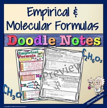 Empirical & Molecular Formulas Doodle Notes