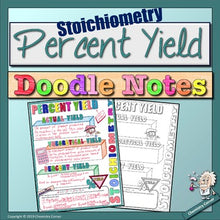Load image into Gallery viewer, Stoichiometry: Percentage Yield Doodle Notes
