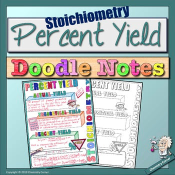 Stoichiometry: Percentage Yield Doodle Notes