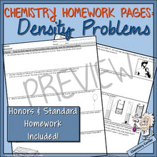 Load image into Gallery viewer, Chemistry Homework: Density Practice Problems
