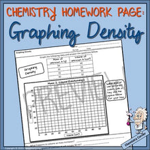 Load image into Gallery viewer, Chemistry Homework: Graphing Density

