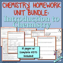Load image into Gallery viewer, Chemistry Homework—Unit Bundle: Introduction to Chemistry
