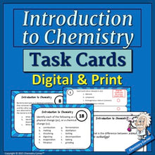 Load image into Gallery viewer, Introduction to Chemistry Task Cards - Print &amp; Digital
