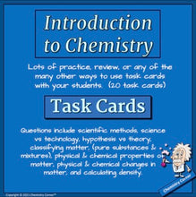 Load image into Gallery viewer, Introduction to Chemistry Task Cards - Print &amp; Digital
