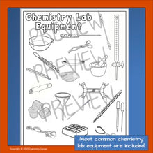 Load image into Gallery viewer, Chemistry Lab Equipment Doodle Notes
