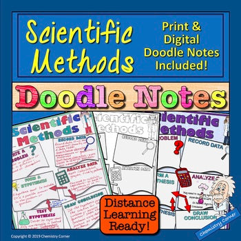 Scientific Methods Doodle Notes Print and Digital Distance Learning