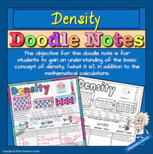 Load image into Gallery viewer, Density Doodle Notes Print and Digital Distance Learning
