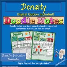 Load image into Gallery viewer, Density Doodle Notes Print and Digital Distance Learning
