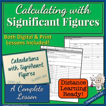 Chemistry: Calculating with Significant Figures  Print & Digital