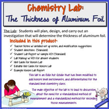 Load image into Gallery viewer, Chemistry Lab: The Thickness of Aluminum Foil
