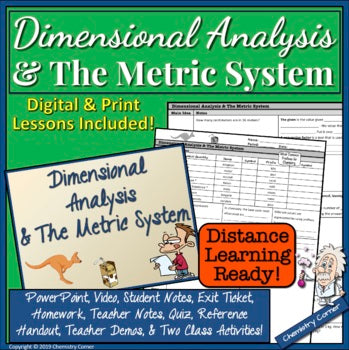 Dimensional Analysis & The Metric System - Print & digital |Distance Learning