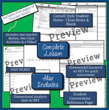 Load image into Gallery viewer, Dimensional Analysis &amp; The Metric System - Print &amp; digital |Distance Learning
