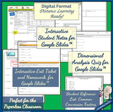 Load image into Gallery viewer, Dimensional Analysis &amp; The Metric System - Print &amp; digital |Distance Learning
