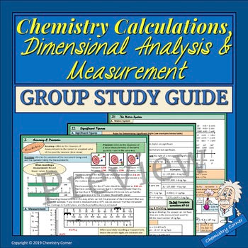 Chemistry Math, Dimensional Analysis & The Metric System: Unit Group Study Guide