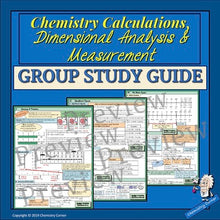 Load image into Gallery viewer, Chemistry Math, Dimensional Analysis &amp; The Metric System: Unit Group Study Guide
