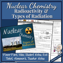 Load image into Gallery viewer, Nuclear Chemistry: Radioactivity &amp; Types of Radiation
