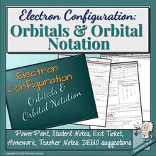 Load image into Gallery viewer, Electron Configuration: Orbitals &amp; Orbital Notation
