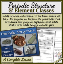Load image into Gallery viewer, Periodic Table: Structure &amp; Element Classes- Print/Digital |Distance Learning
