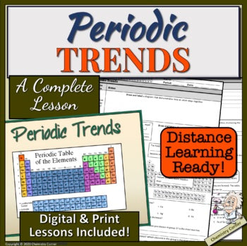 Periodic Table: Periodic Trends- Print & Digital |Distance Learning