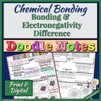 Chemical Bonding and END Doodle Notes: Print & Digital |Distance Learning