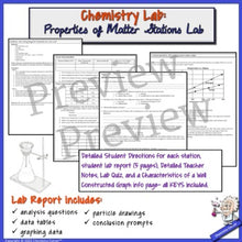 Load image into Gallery viewer, Chemistry Lab: Properties of Matter Stations Lab
