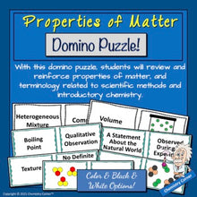 Load image into Gallery viewer, Properties of Matter Domino Puzzle
