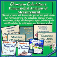 Load image into Gallery viewer, Chemistry Calculations, Dimensional Analysis &amp; Measurement: MEGA UNIT BUNDLE
