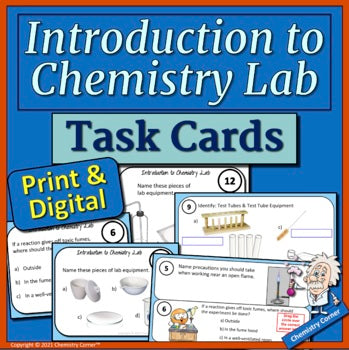 Introduction to Chemistry Lab Task Cards - Print & Digital